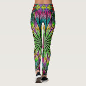 Leggings voor de Mode van Floral Fractal Pop (Achterkant)