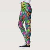 Leggings voor de Mode van Floral Fractal Pop (Links)