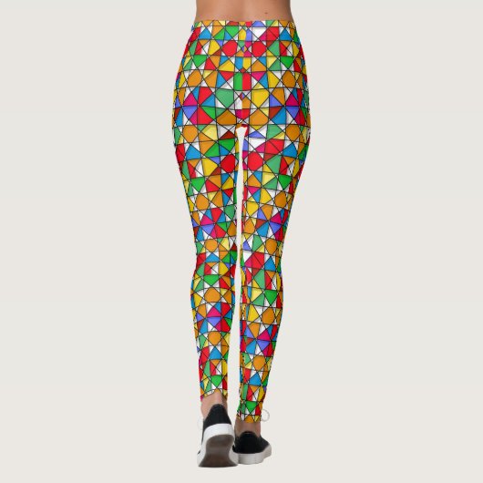 Leggings voor de Mode van geometrische Pop (Achterkant)