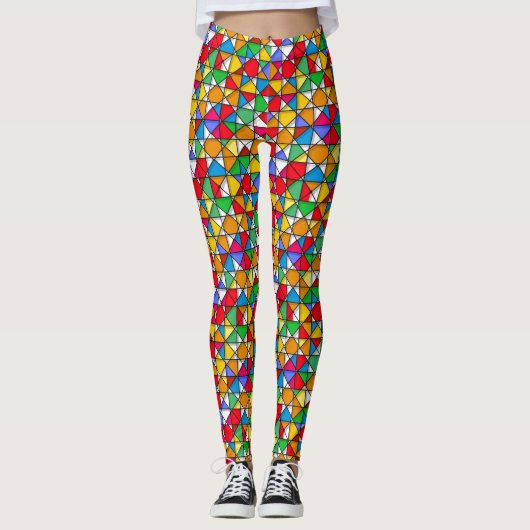 Leggings voor de Mode van geometrische Pop (Voorkant)