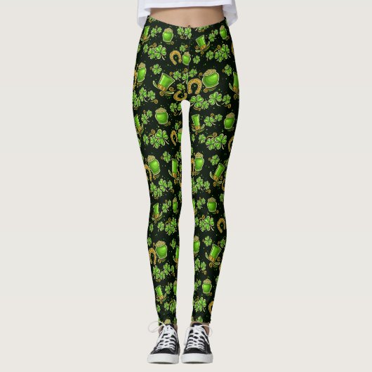 Leggings voor de Mode van Sint Patrick's Day Pop (Voorkant)