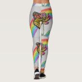 Leggings voor de Oranje regenboogregenboogregenboo (Achterkant)