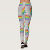 Leggings voor de Oranje regenboogregenboogregenboo (Achterkant)