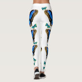 Leggings voor de volledige lengte van blauwe vlind (Achterkant)