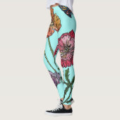 Leggings voor de Waterverf van Aqua Poppy Floral (Links)