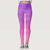 Leggings voor de Waterverf van Paarse Ombre (Voorkant)