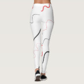 Leggings voor de zwarte en rode vierkant (Achterkant)