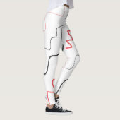 Leggings voor de zwarte en rode vierkant (Rechts)