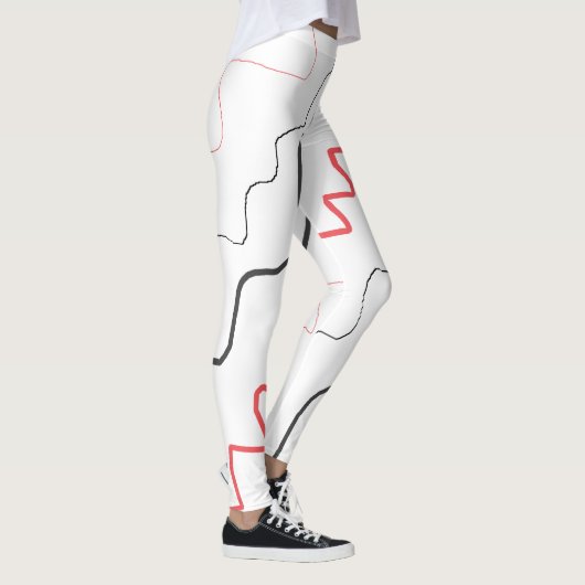 Leggings voor de zwarte en rode vierkant (Rechts)