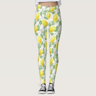 Leggings voor design met leemons en bladzijden