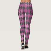 Leggings voor drukroze en zwarte Harlequin (Achterkant)