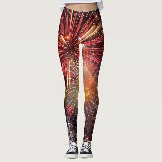 Leggings voor Fireworks Finale, Holiday & Celebrat (Voorkant)