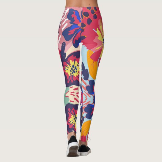 Leggings voor Floral Design (Achterkant)