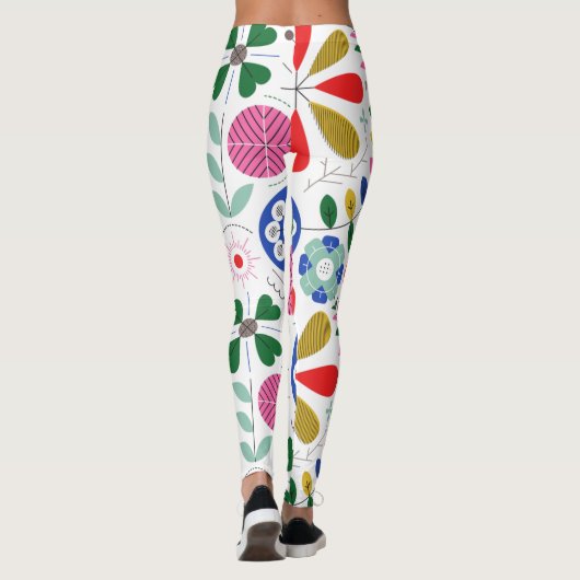 Leggings voor Floral Print (Achterkant)