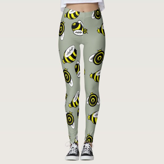 Leggings VOOR FUN BUMBLE BEES LICHT GROOT (Voorkant)