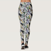 Leggings voor Funky Alphabet Letters (Achterkant)