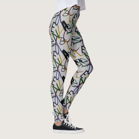 Leggings voor Funky Alphabet Letters (Rechts)