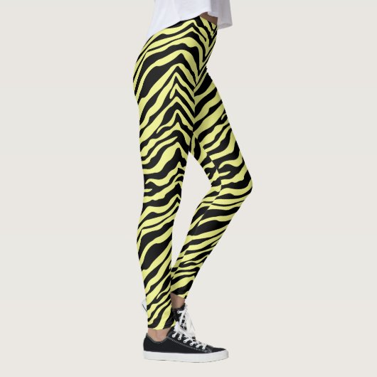 Leggings voor geel en zwart Zebra dierpatronen (Rechts)