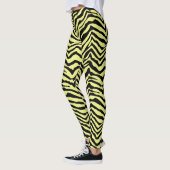 Leggings voor geel en zwart Zebra dierpatronen (Links)
