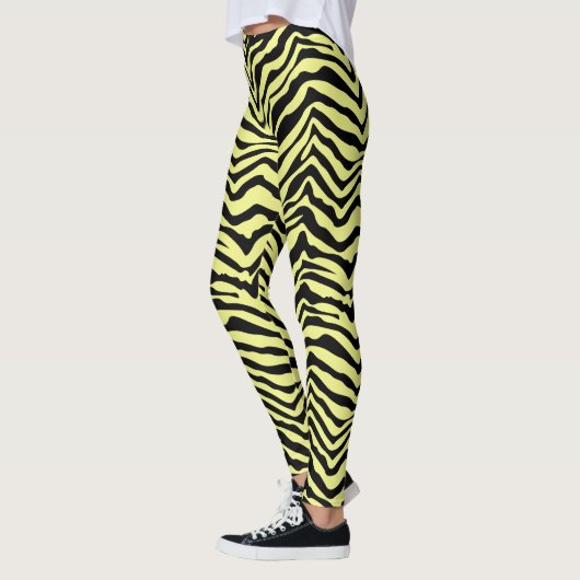 Leggings voor geel en zwart Zebra dierpatronen (Links)