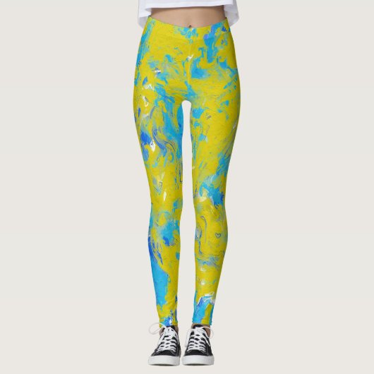 Leggings voor gele, blauwe en witte zeugen (Voorkant)
