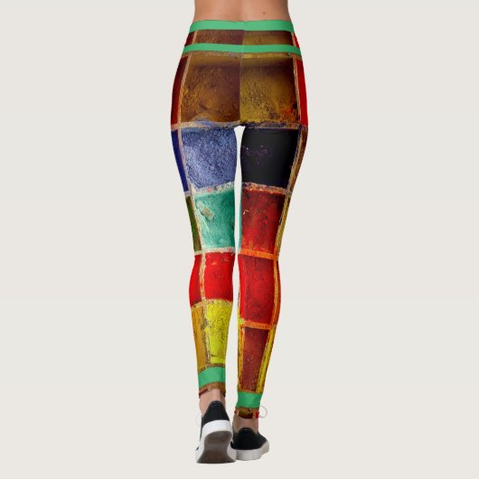Leggings voor getextureerde kleuren in kleuren (Achterkant)