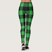 Leggings voor groen en zwart patroonpatroon (Achterkant)