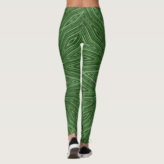 Leggings voor groene Bamboe Star Pattern Yoga Pant (Achterkant)