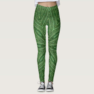 Leggings voor groene Bamboe Star Pattern Yoga Pant
