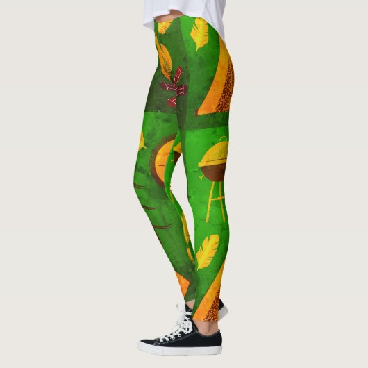 Leggings voor groene campagne voor textuureffecten (Links)