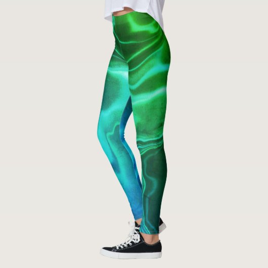 Leggings voor groene en blauwe waterverblindende S (Links)