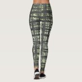 Leggings voor Groene en Grijze controle (Achterkant)