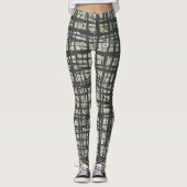 Leggings voor Groene en Grijze controle (Voorkant)