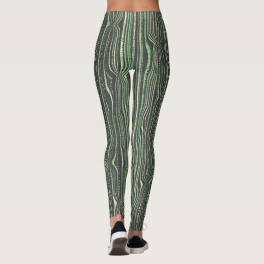 Leggings voor groene en grijze duim, nip, Tuck, St (Achterkant)