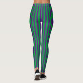 Leggings voor groene en Paarse strepen (Achterkant)
