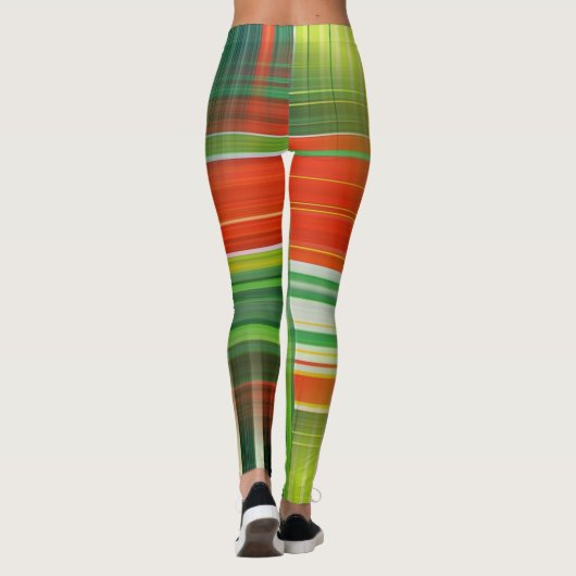 Leggings voor groene en rode kerst (Achterkant)