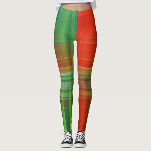 Leggings voor groene en rode kerst (Voorkant)