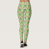 Leggings voor groene kerstmis met snoepsuikerriet (Achterkant)