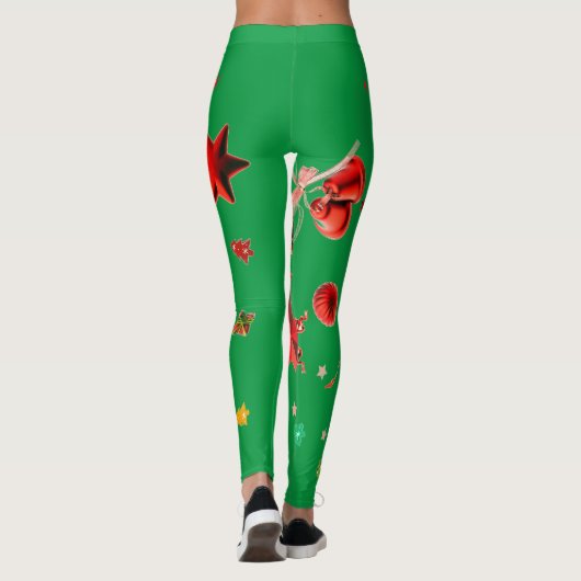 Leggings voor groene kerstversieringen (Achterkant)