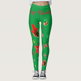 Leggings voor groene kerstversieringen