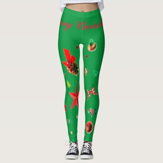 Leggings voor groene kerstversieringen (Voorkant)