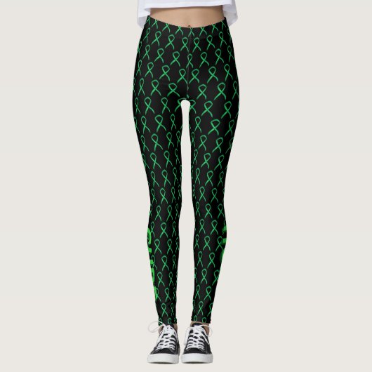 Leggings voor groene leesbaarheid met aangepaste w (Voorkant)
