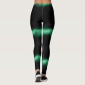 Leggings voor groene mode met vonkloos design (Achterkant)