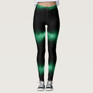 Leggings voor groene mode met vonkloos design
