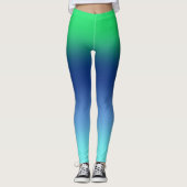 Leggings voor groene zeemacht Aqua Gradient (Voorkant)