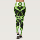 Leggings voor groene/zwarte vrouwen (Achterkant)