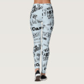 Leggings voor gymbolen - Word Art met positieve be (Achterkant)