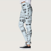 Leggings voor gymbolen - Word Art met positieve be (Links)