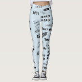 Leggings voor gymbolen - Word Art met positieve be (Voorkant)