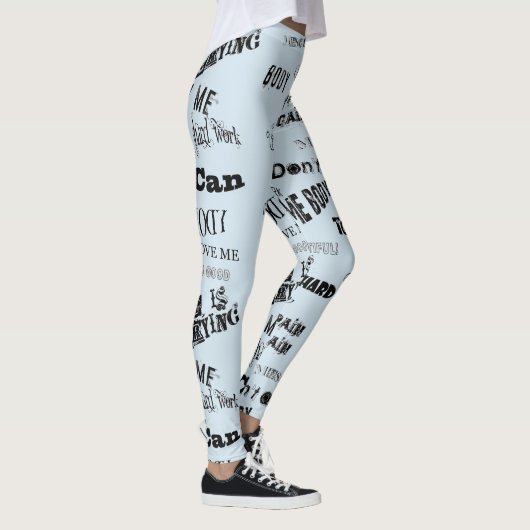 Leggings voor gymbolen - Word Art met positieve be (Rechts)